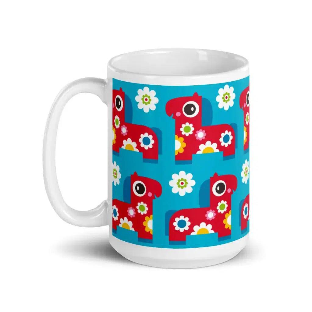 Mug - PONY BLOOM turquoise