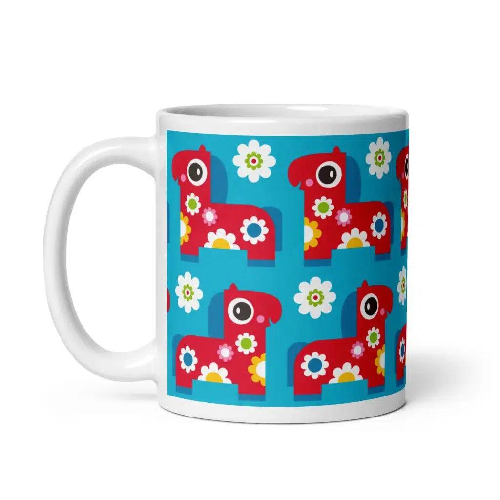 Mug - PONY BLOOM turquoise