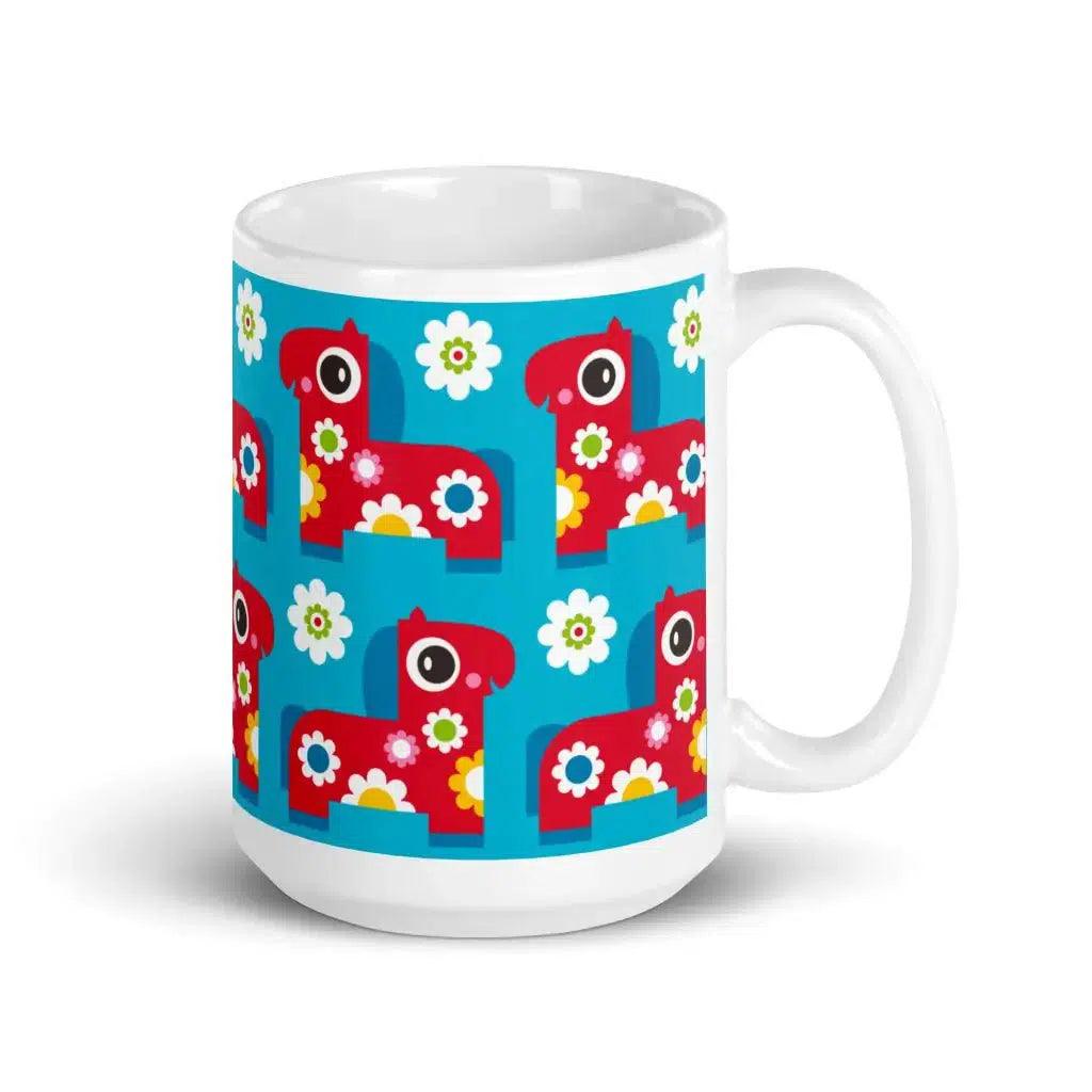 Mug - PONY BLOOM turquoise