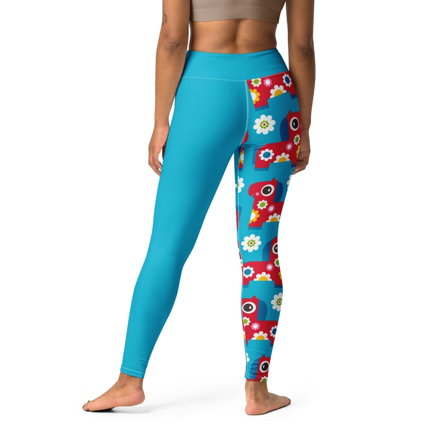 Yoga Leggings - PONY BLOOM turquoise