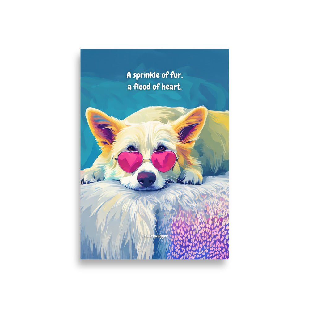 Poster - A sprinkle of fur, a flood of heart A1 (59.4×84.1 cm)