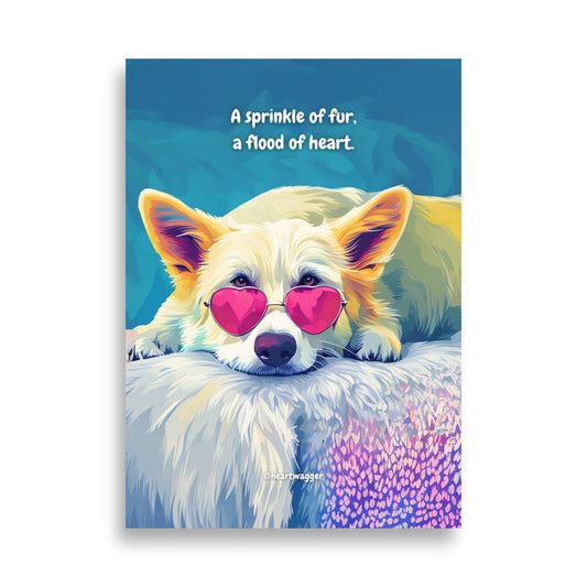 Poster - A sprinkle of fur, a flood of heart 50×70 cm