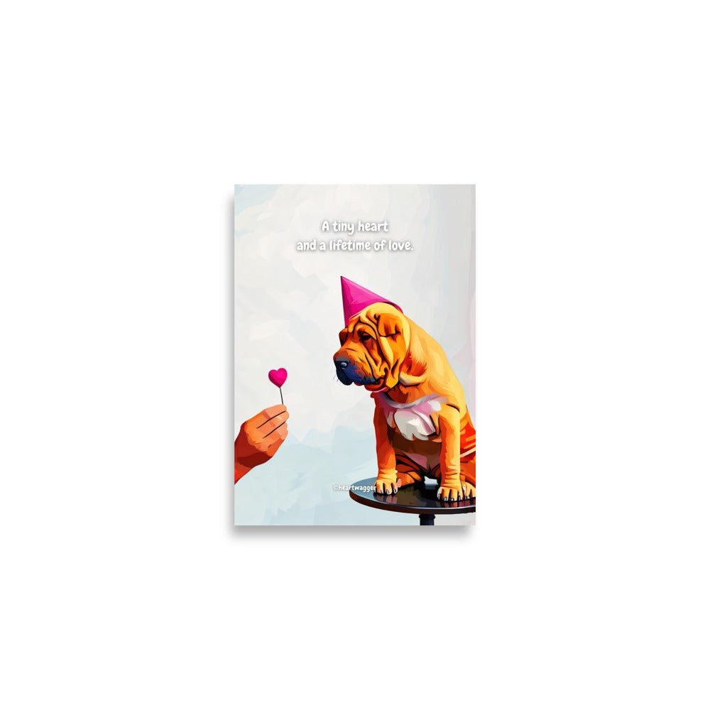Poster - A tiny heart and a lifetime of love A2 (42×59.4 cm)