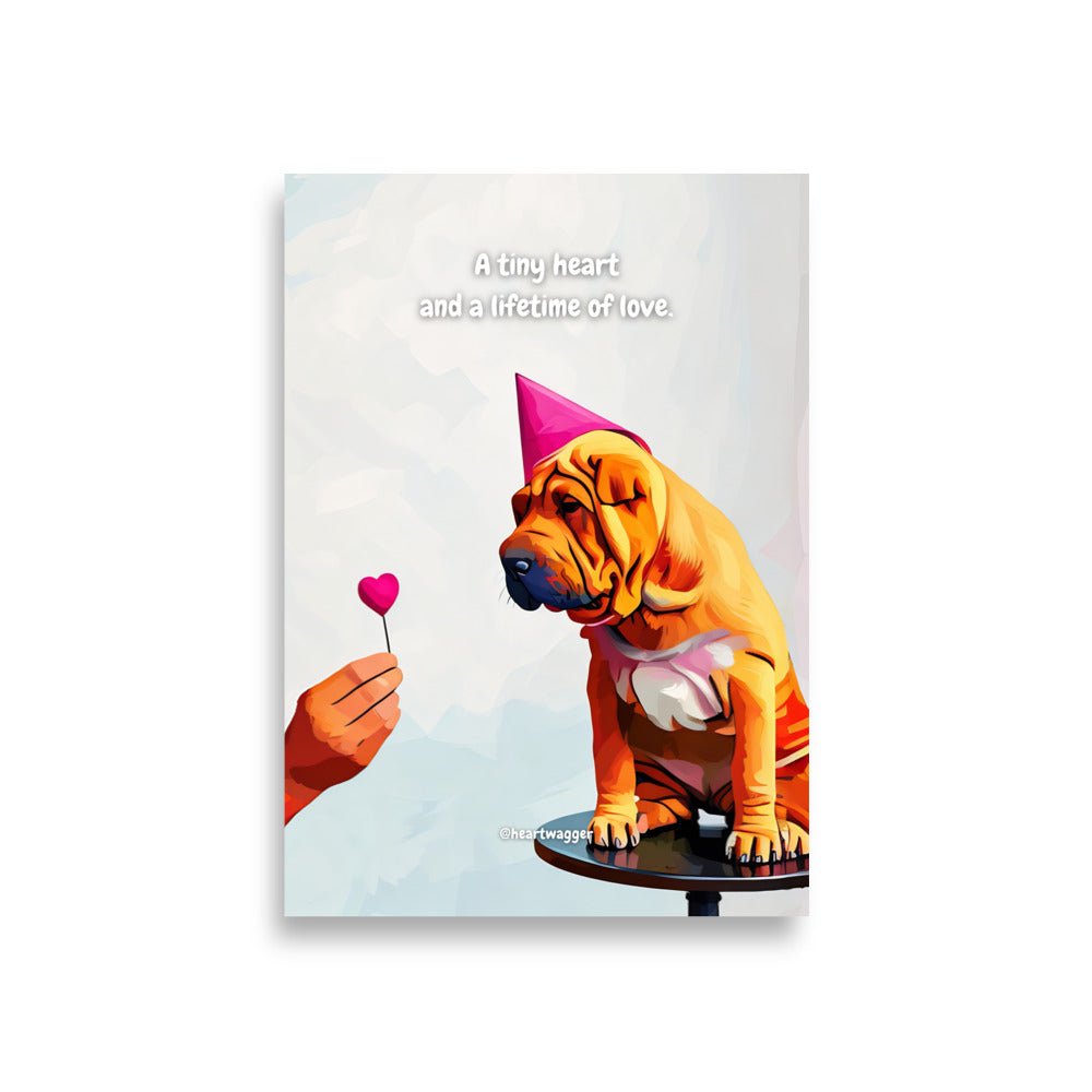 Poster - A tiny heart and a lifetime of love A1 (59.4×84.1 cm)