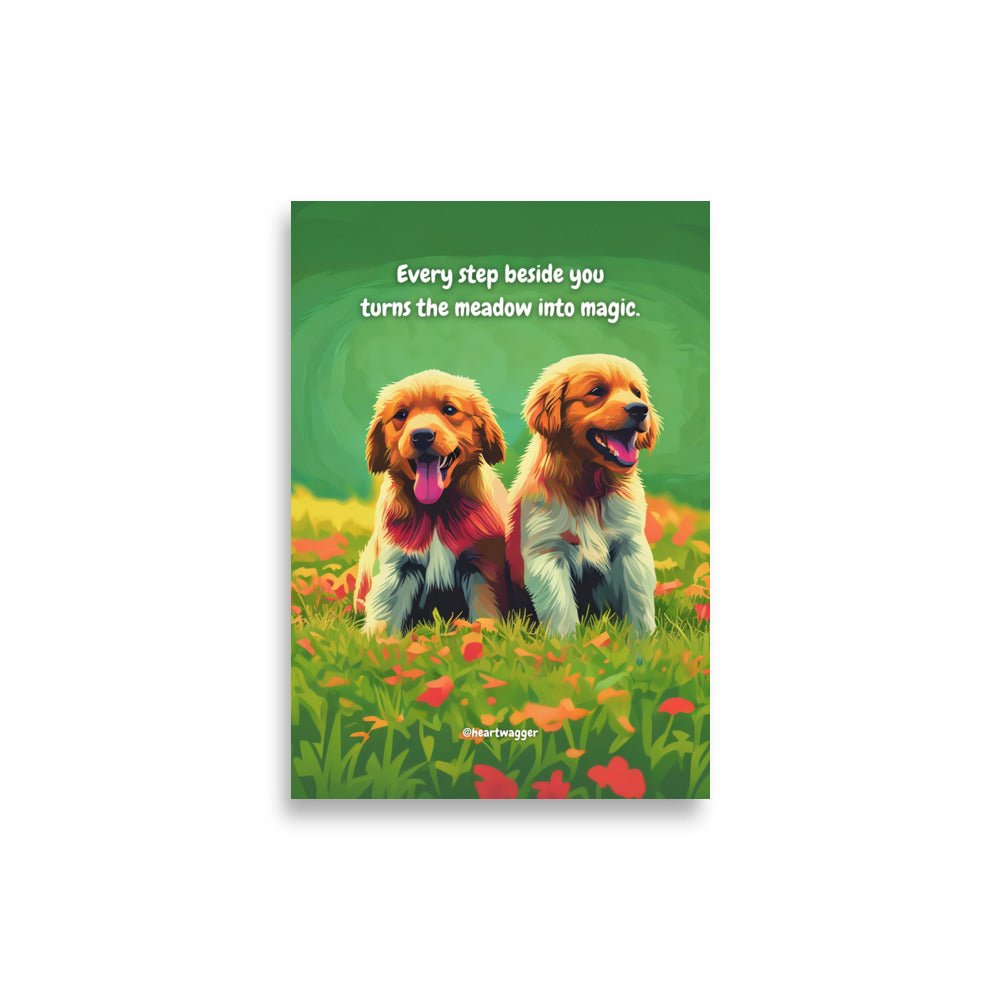 Poster - Every step beside you turns the meadow into magic 21×30 cm