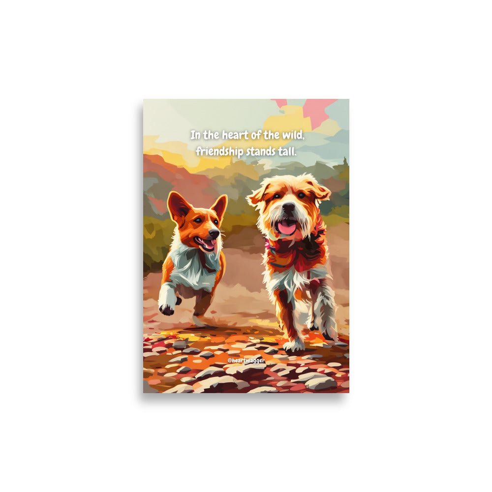 Poster - In the heart of the wild, friendship stands tall 21×30 cm