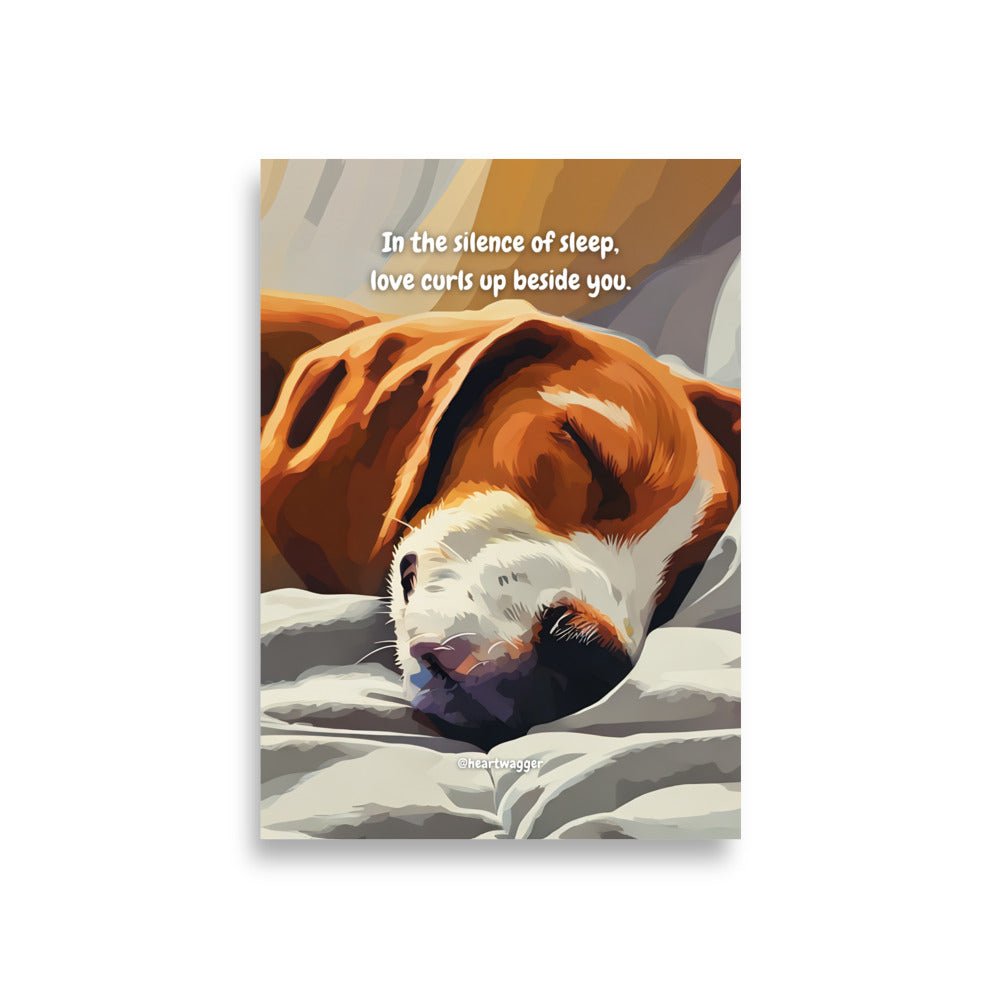Poster - In the silence of sleep, love curls up beside you A1 (59.4×84.1 cm)