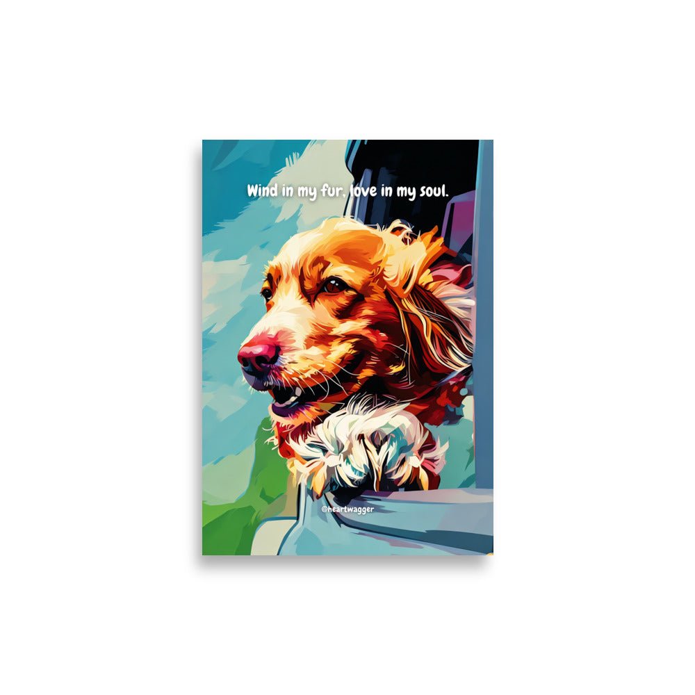 Poster - Wind in my fur, love in my soul 21×30 cm