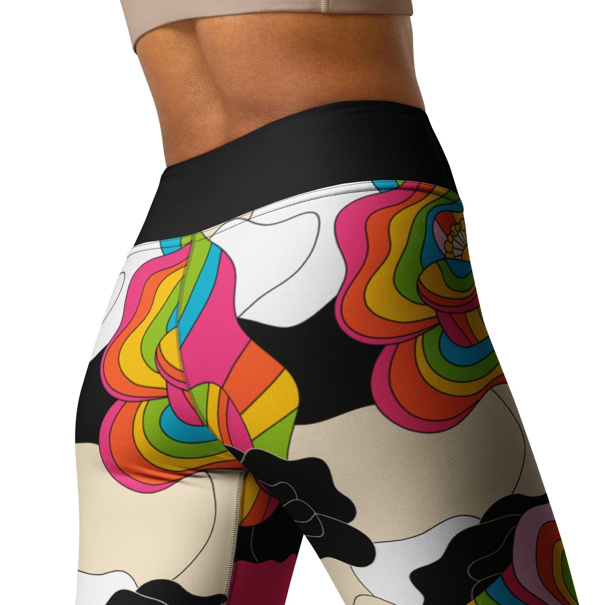 Yoga Leggings -2- RAINBOW POPPY