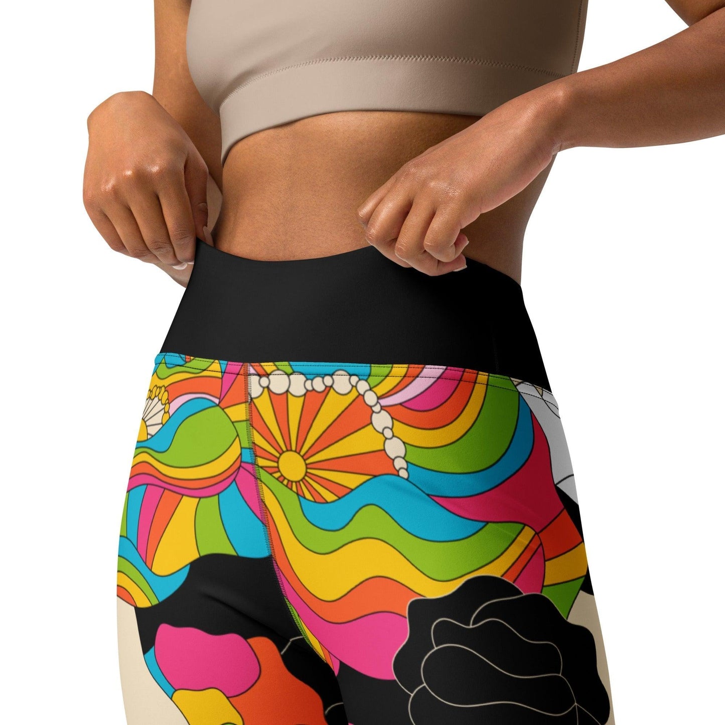 Yoga Leggings -2- RAINBOW POPPY