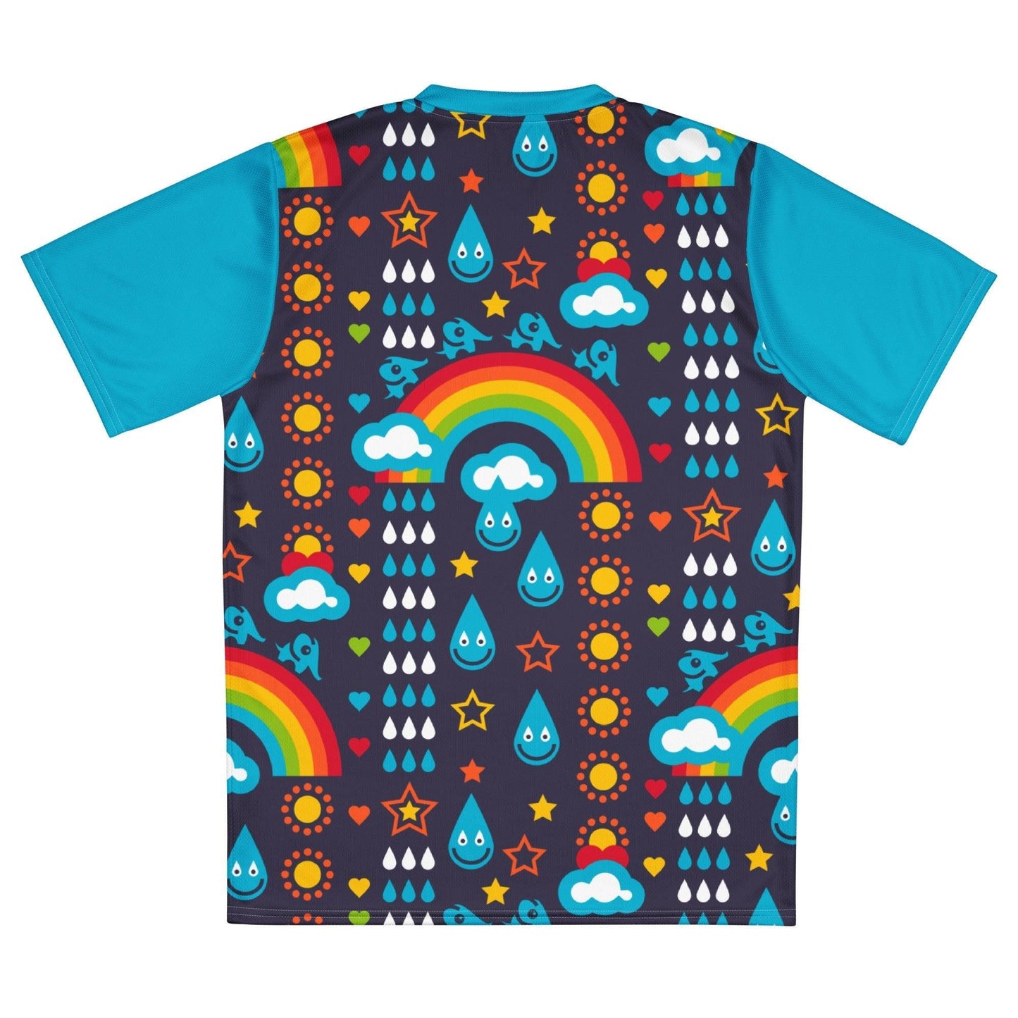 Sports Jersey - RAINBOWPHANT blue - Rainbows and elephants print