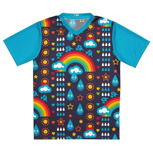 Sports Jersey - RAINBOWPHANT blue - Rainbows and elephants print 6XL