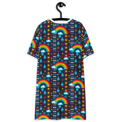 T-Shirt Dress - RAINBOWPHANT blue