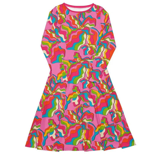 Midi Dress - SASSY IRIS pink