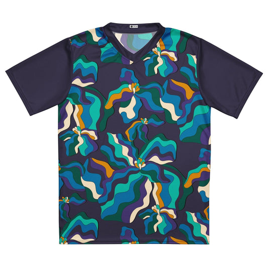 Sports Jersey - SASSY IRIS purple - Bold iris flower print 6XL