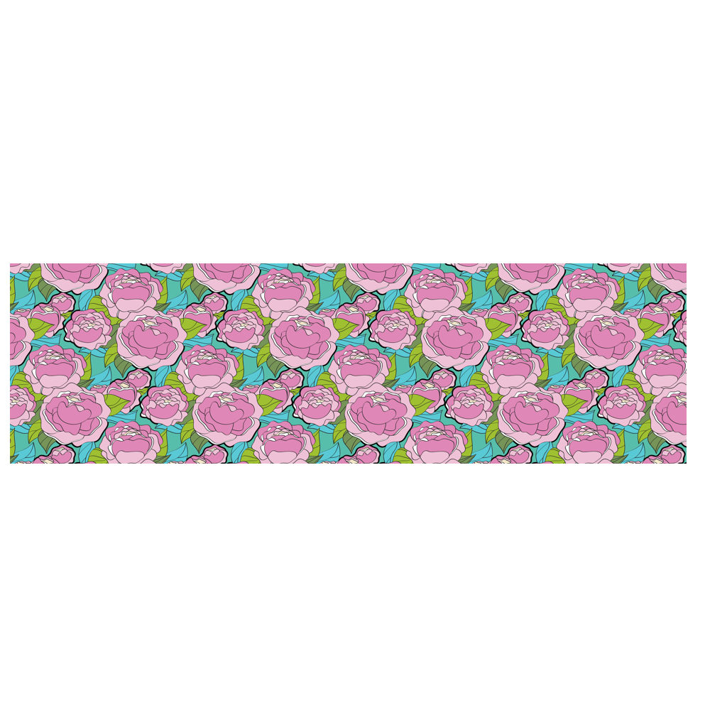 Scarf - BE MY ONLY pink turquoise - Bold pink peony print