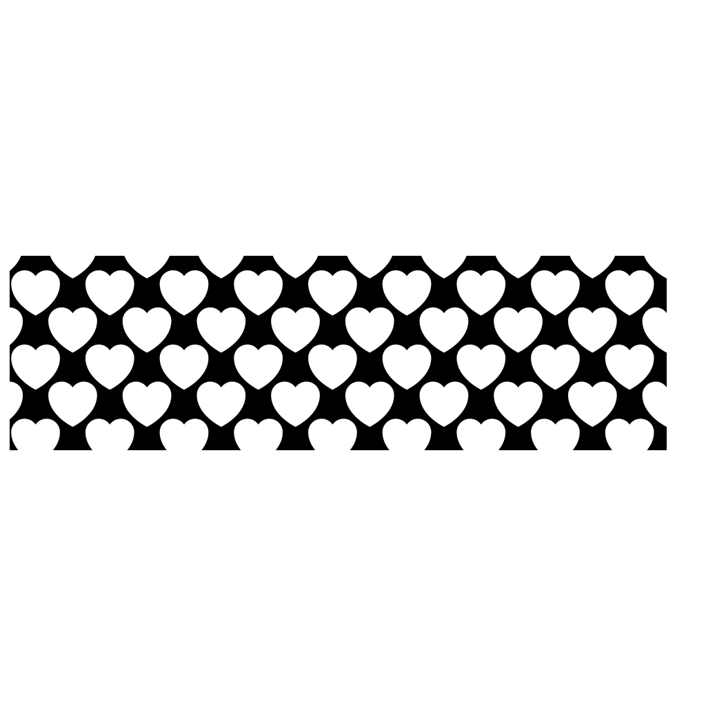 Scarf - ELLIE LOVE black white - Bold heart print