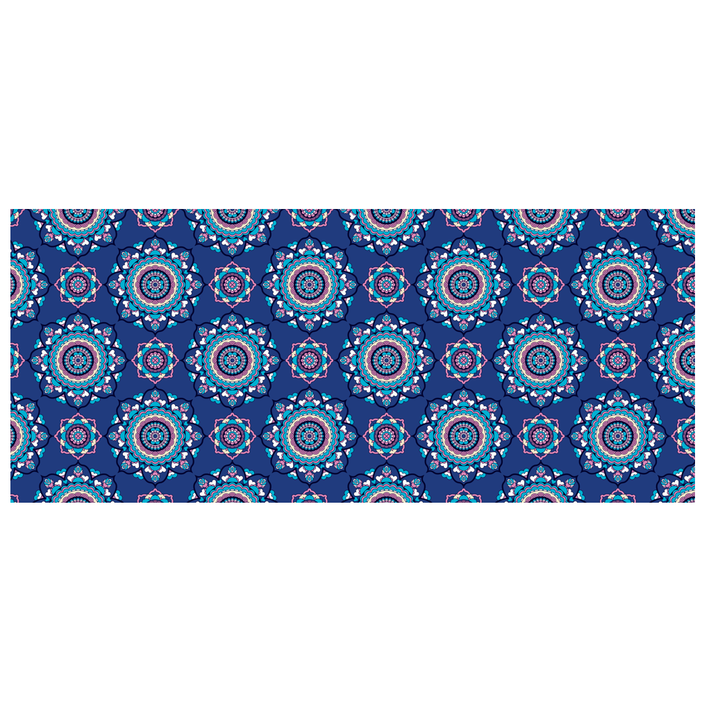 Scarf - FOREVERMORE summer blue - Romantic flower and heart print