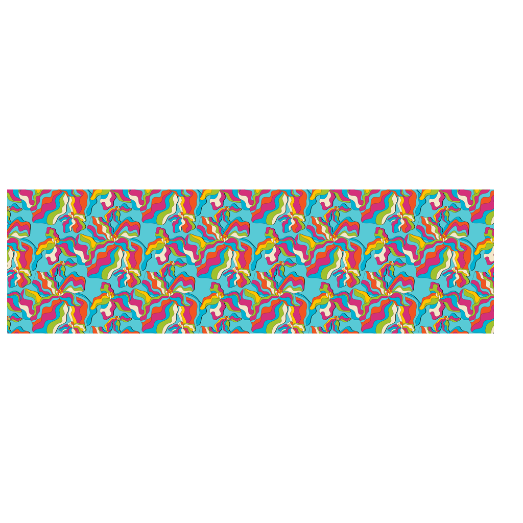 Scarf - SASSY IRIS turquoise - Bold iris flower print