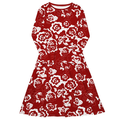 Midi Dress - SERENITY scarlet