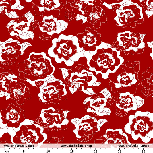 Fabric - SERENITY scarlet