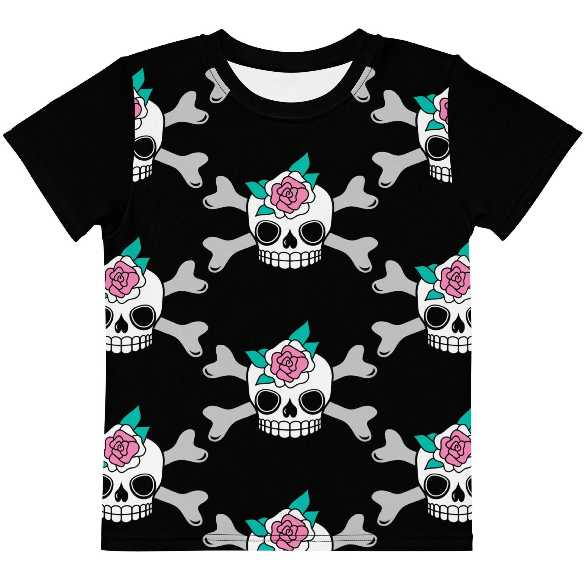 Kids' T-Shirt - SKULLROSE black