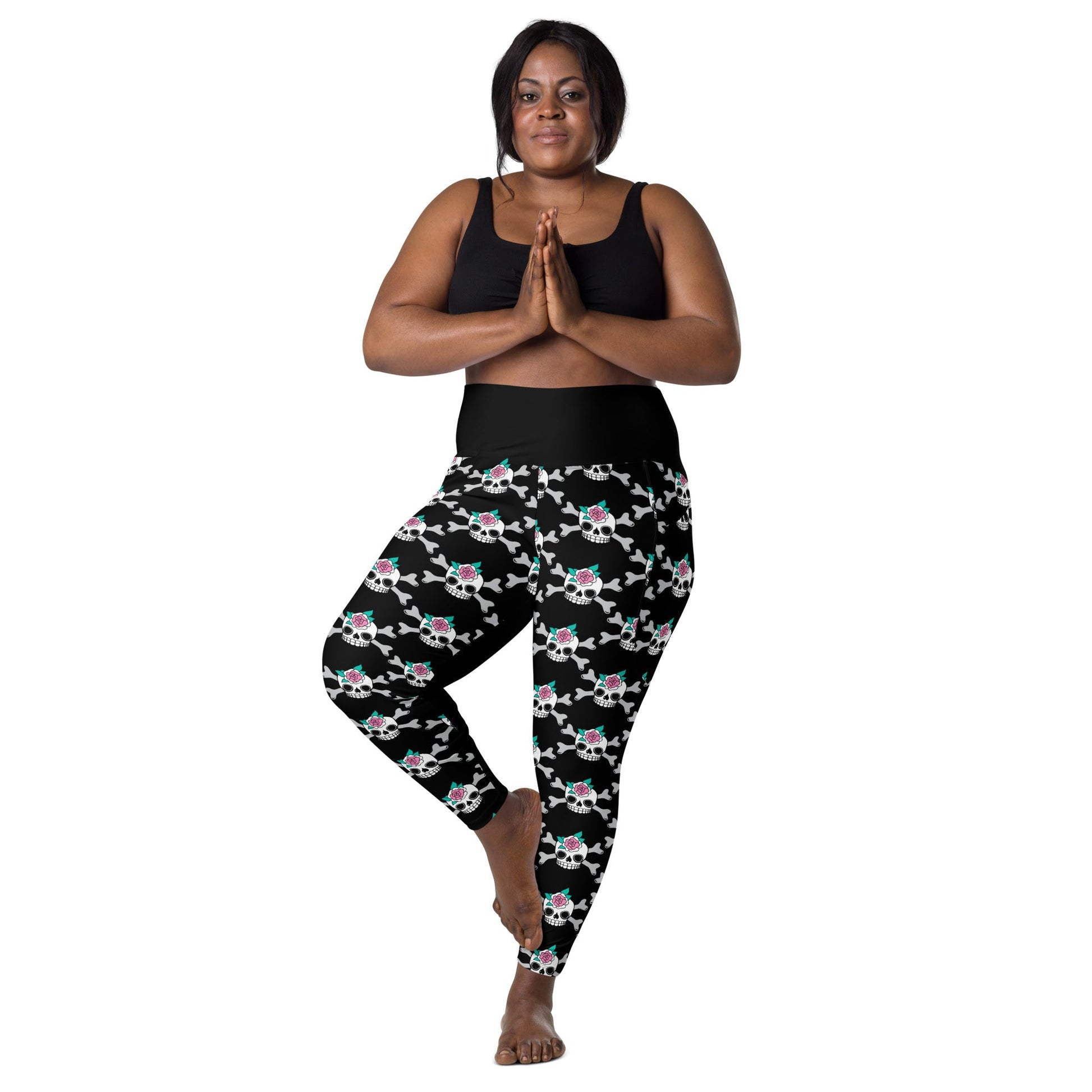 Leggings With Pockets - SKULLROSE black