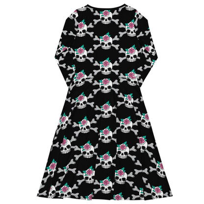 Midi Dress - SKULLROSE black