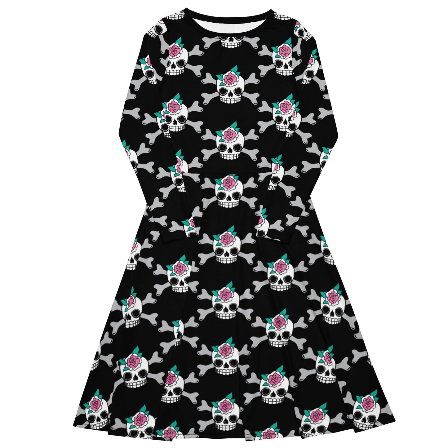Midi Dress - SKULLROSE black