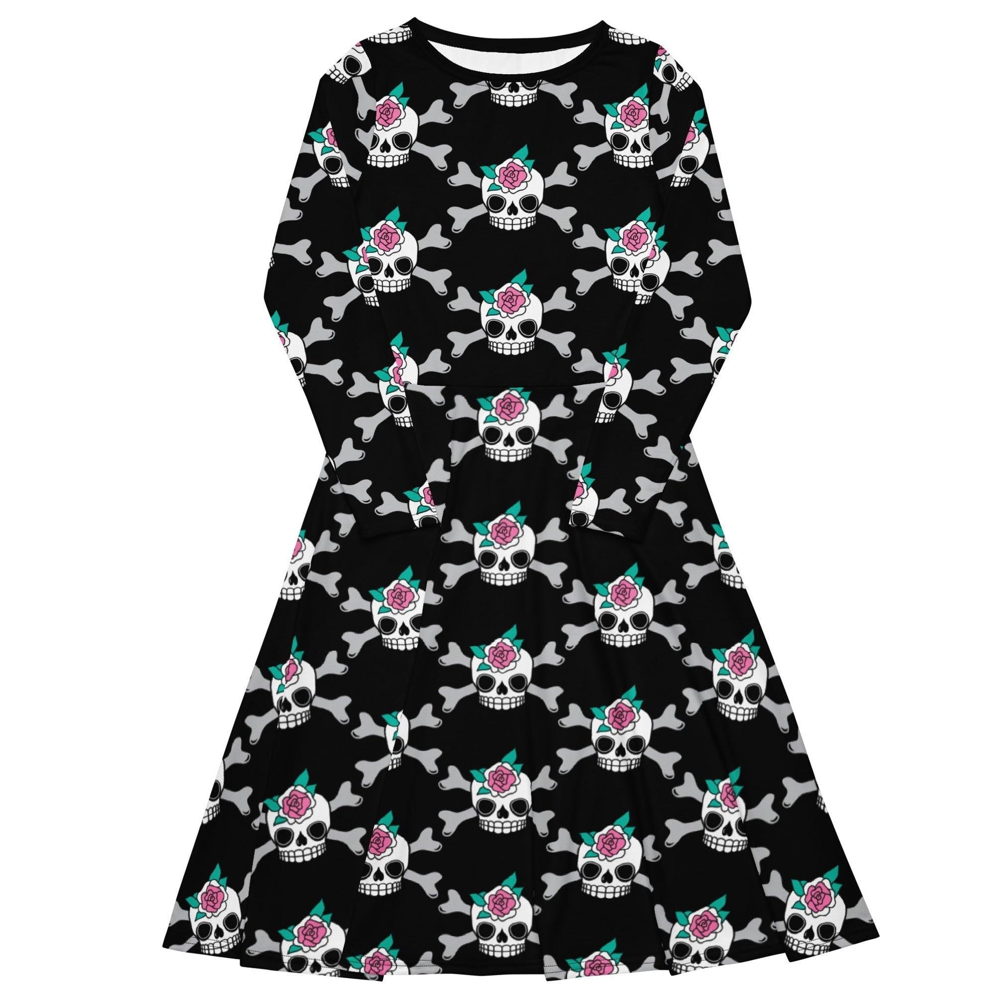 Midi Dress - SKULLROSE black