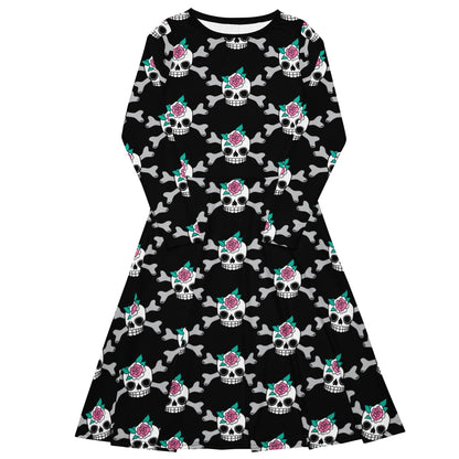 Midi Dress - SKULLROSE black