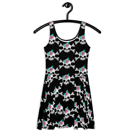 Skater Dress - SKULLROSE black