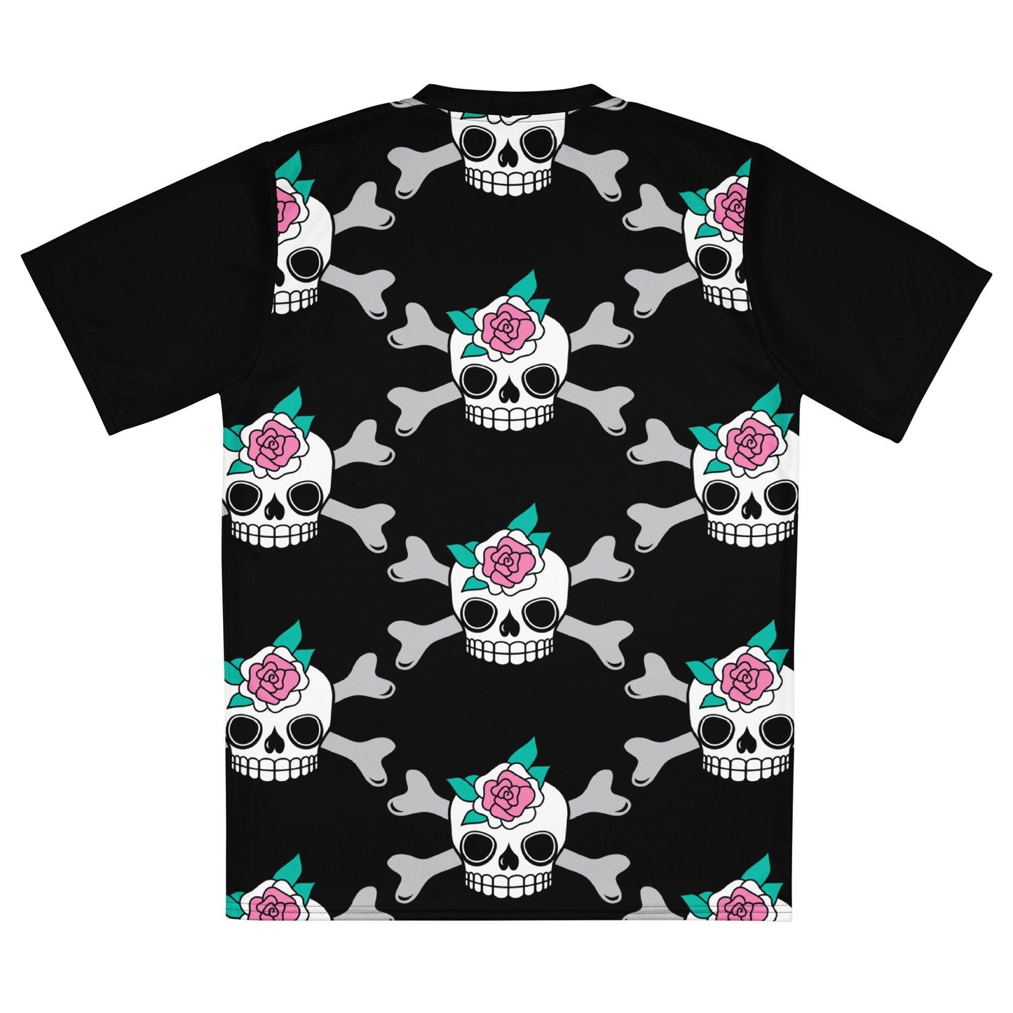 Sports Jersey - SKULLROSE black - Skulls and roses print