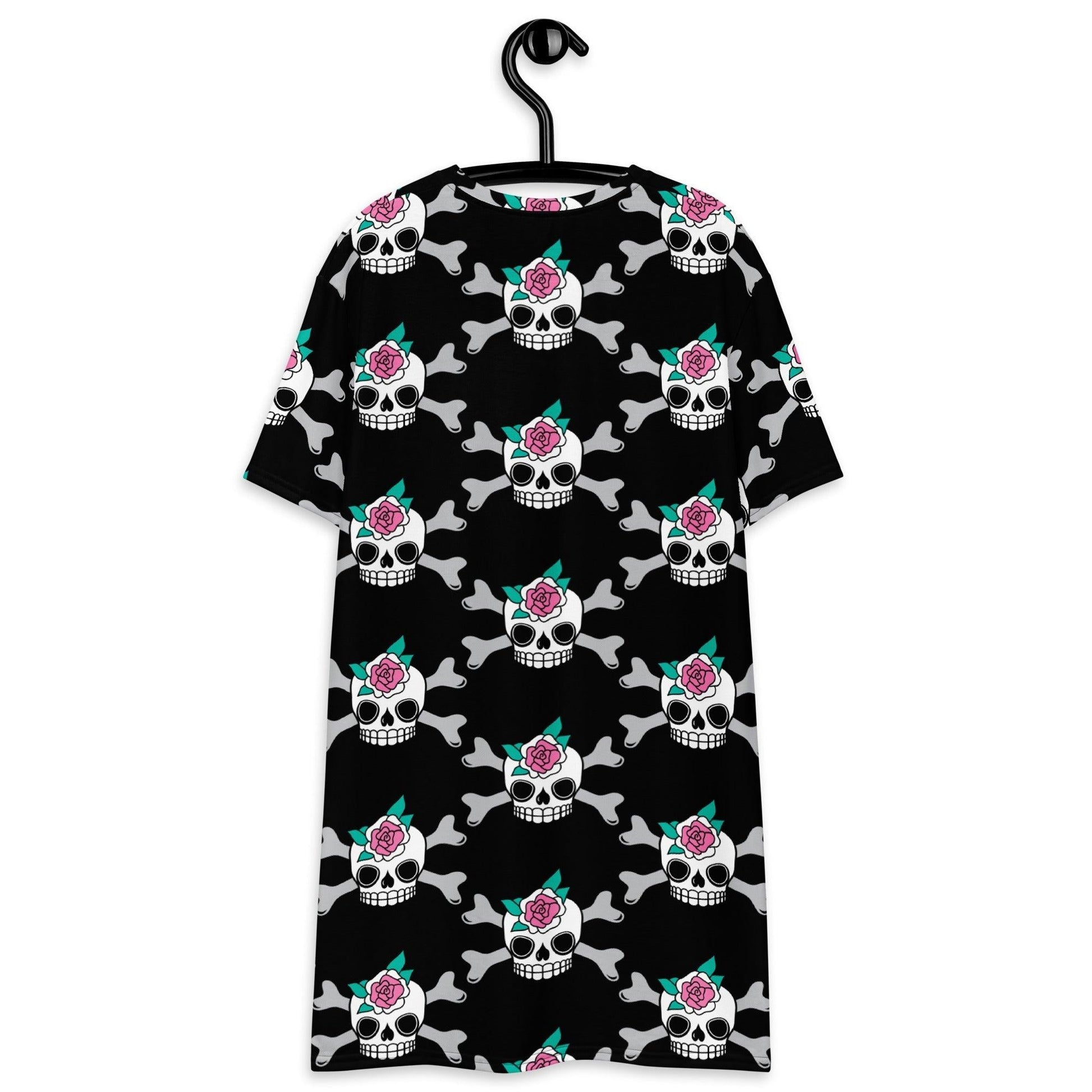 T-Shirt Dress - SKULLROSE black