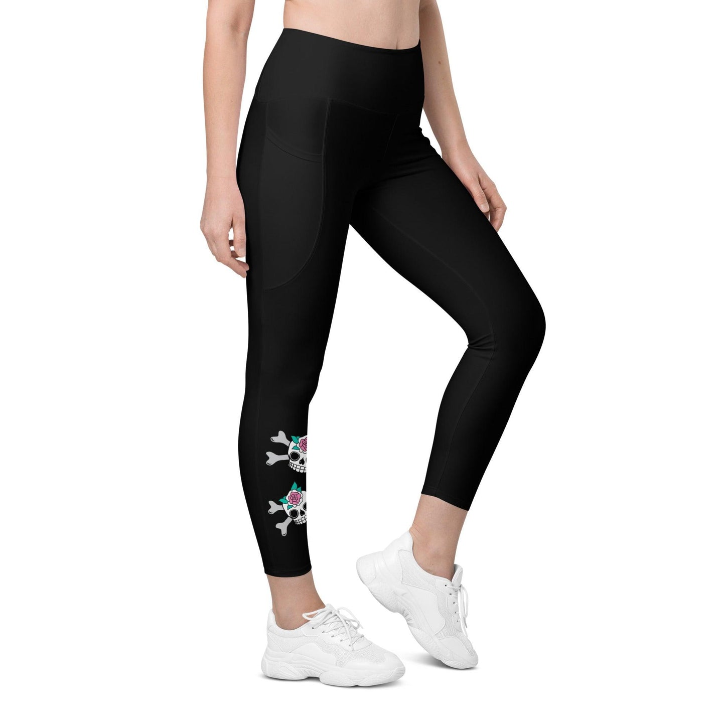 Leggings With Pockets - SKULLROSE in black