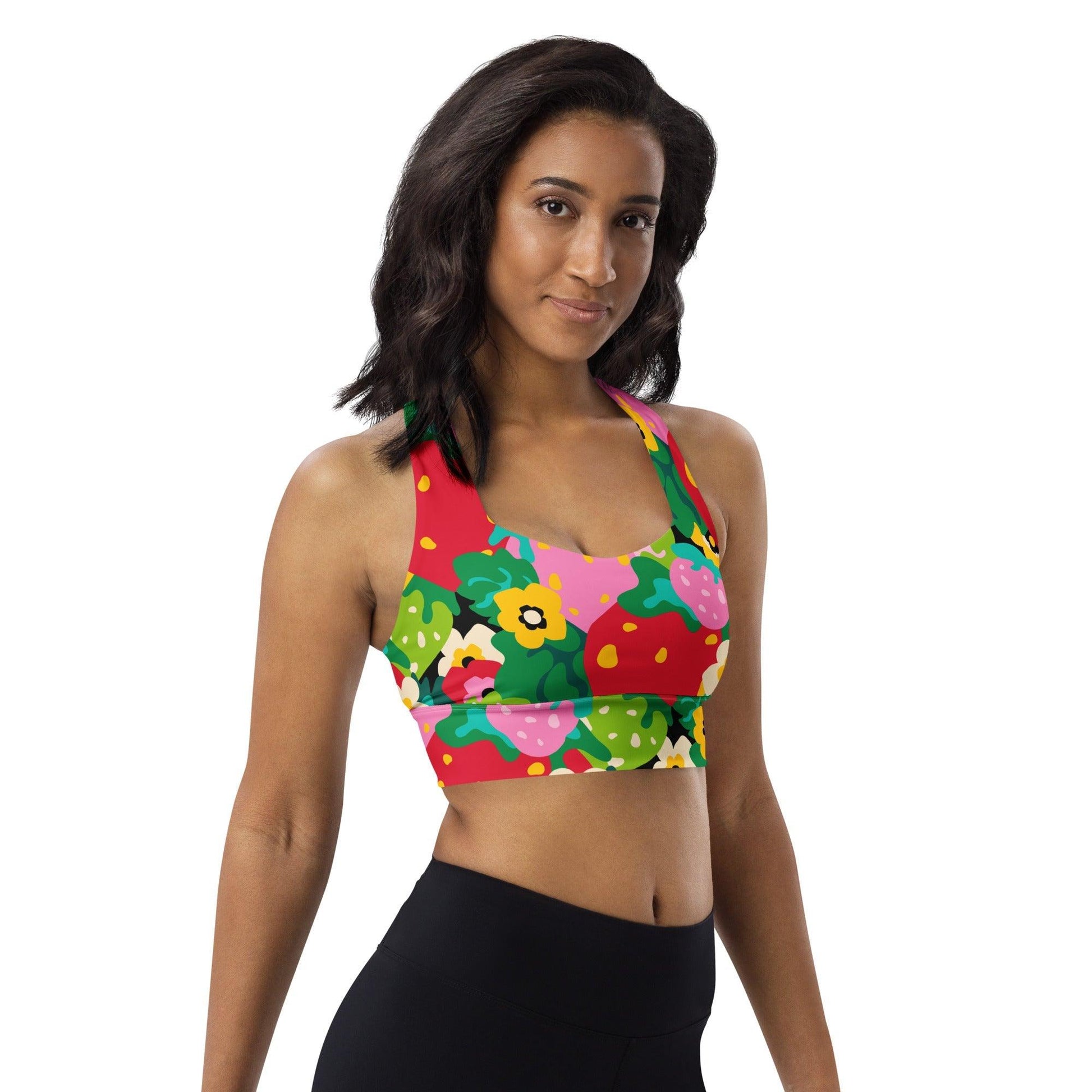 Sports Bra - BERRYLEI - Colorful Strawberry Print