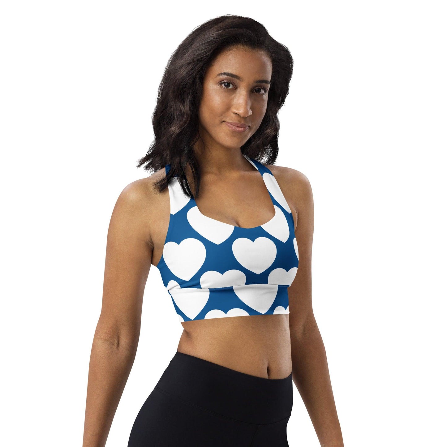 Sports Bra - ELLIE LOVE fin - Bold Heart Print