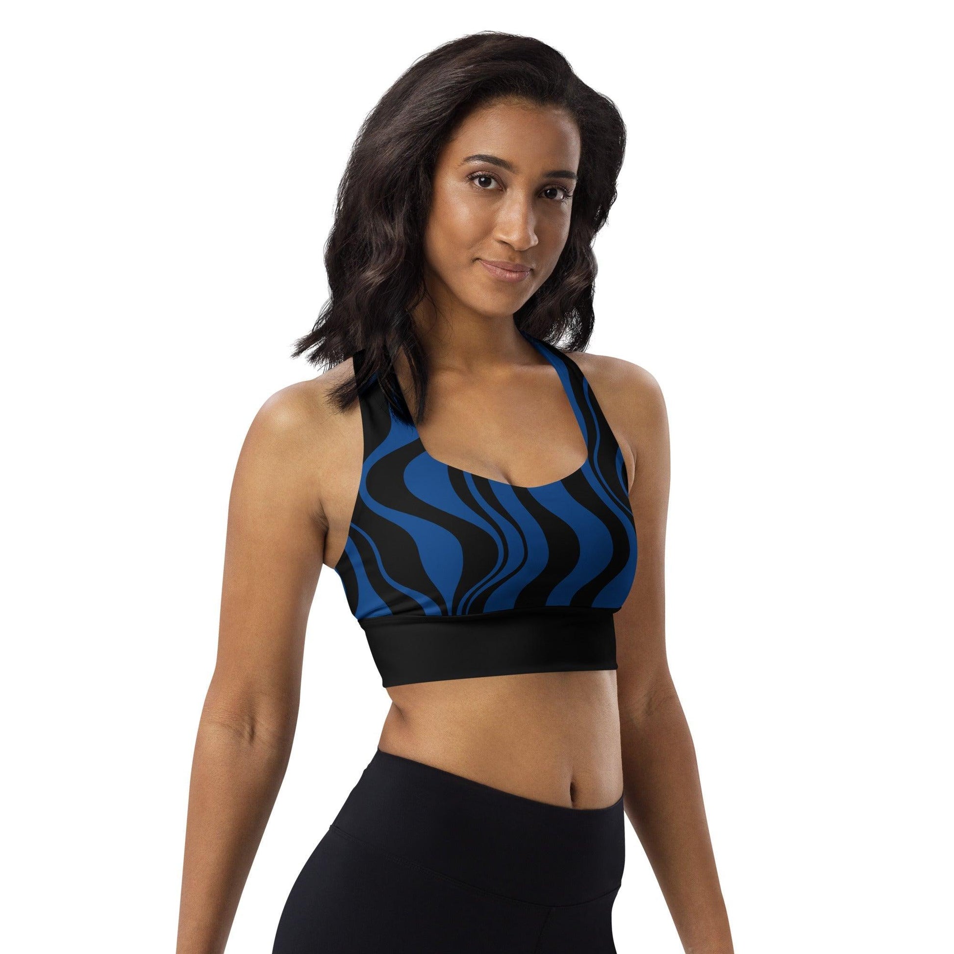 Sports Bra - WAVY blue black