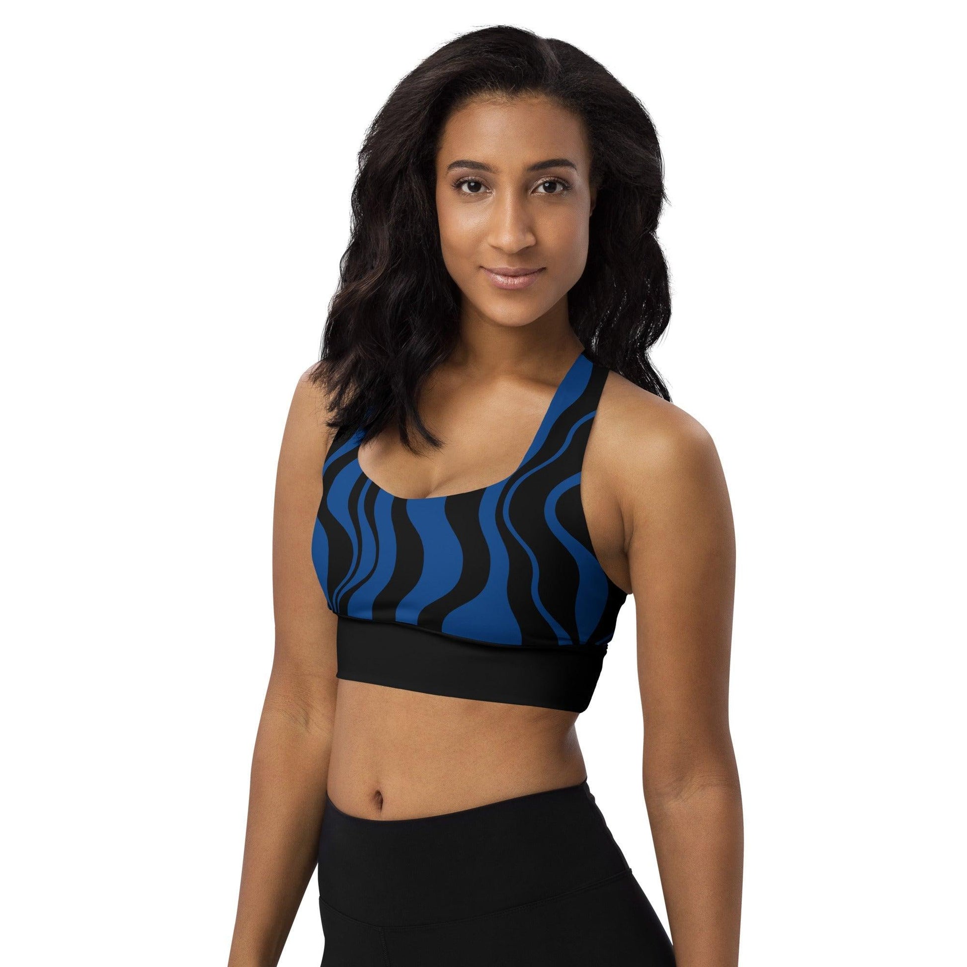 Sports Bra - WAVY blue black