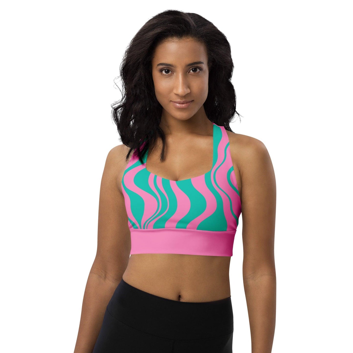 Sports Bra - WAVY pink mint