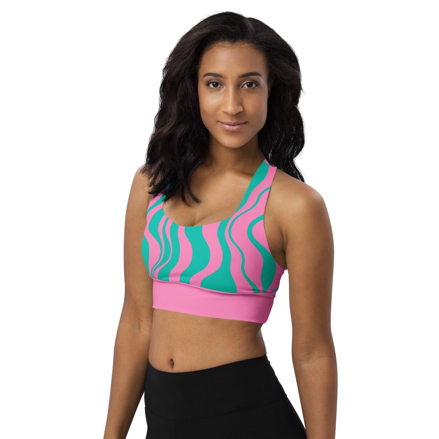 Sports Bra - WAVY pink mint