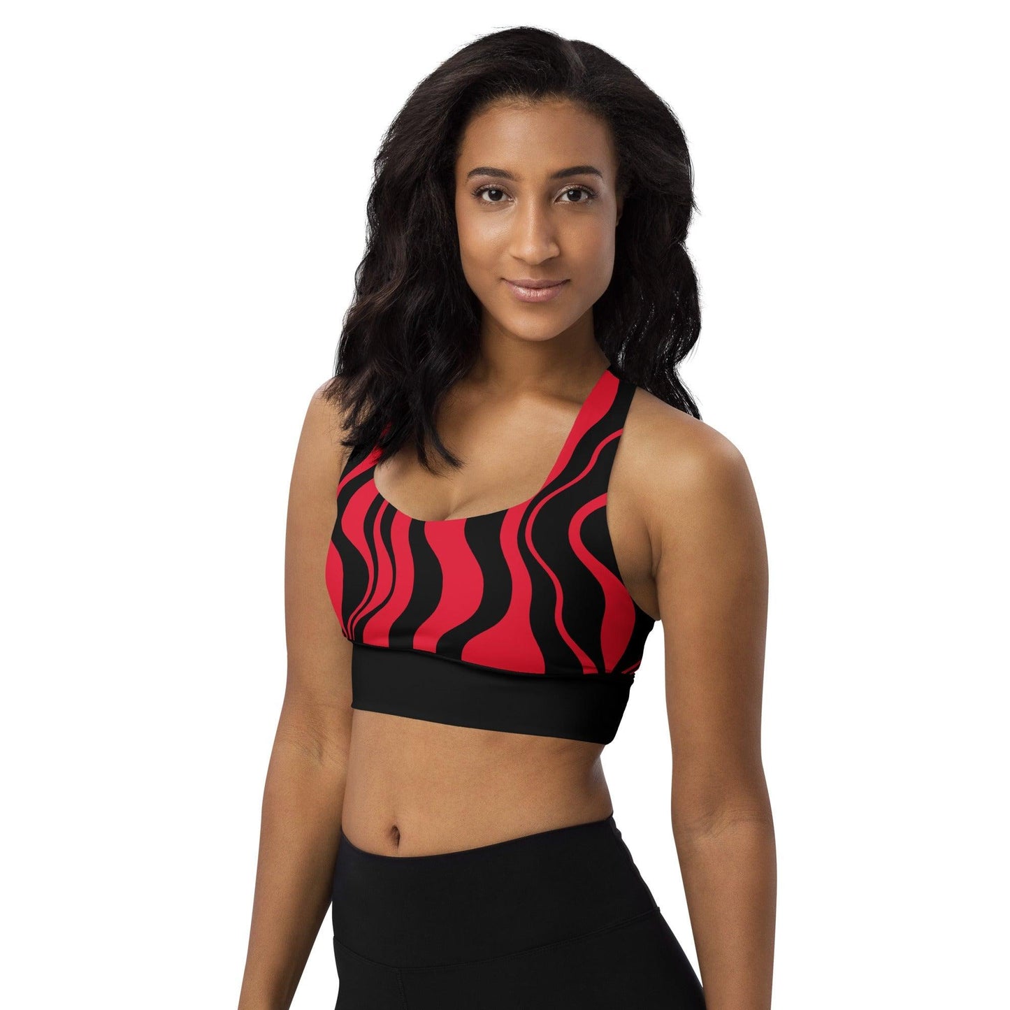 Sports Bra - WAVY red black