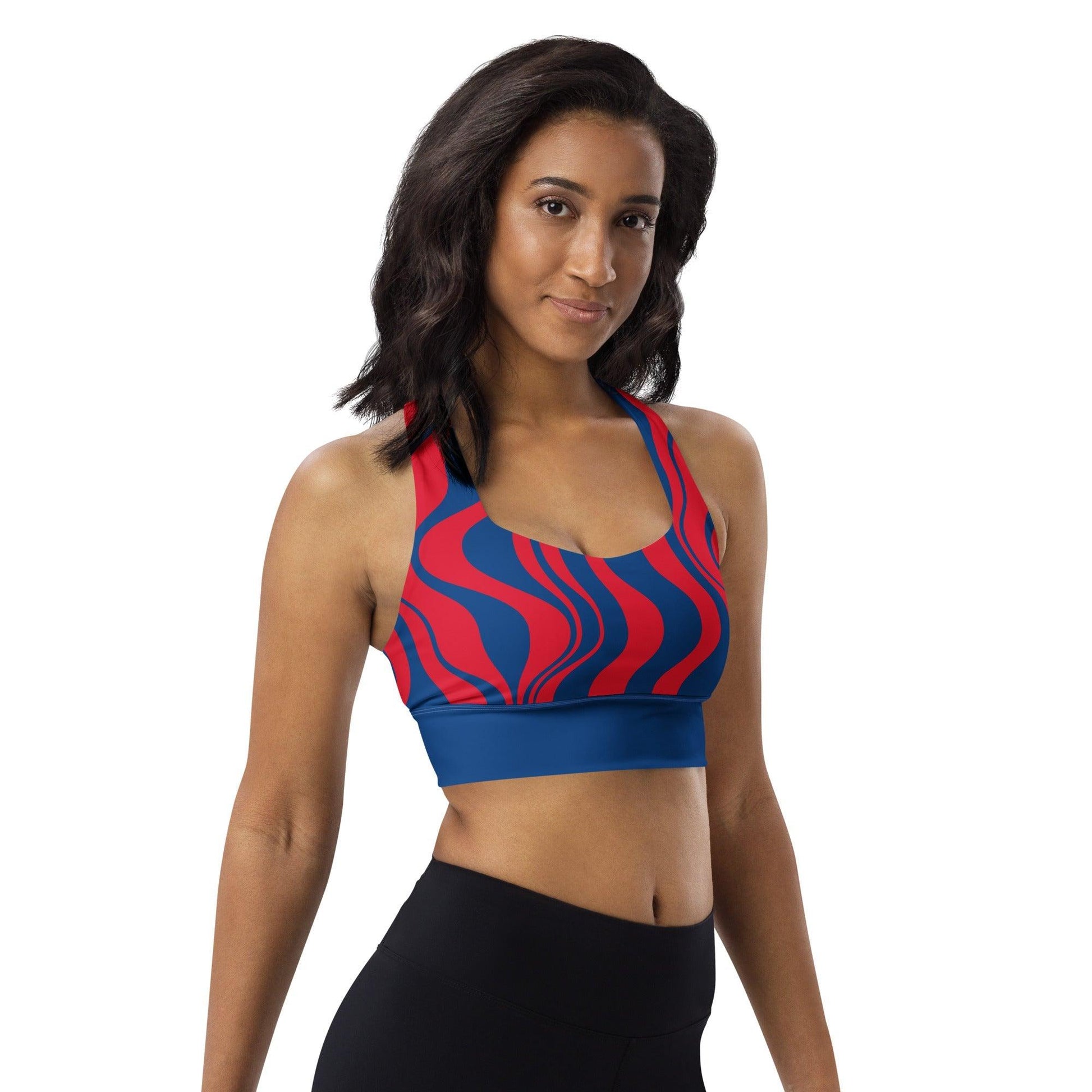 Sports Bra - WAVY red blue