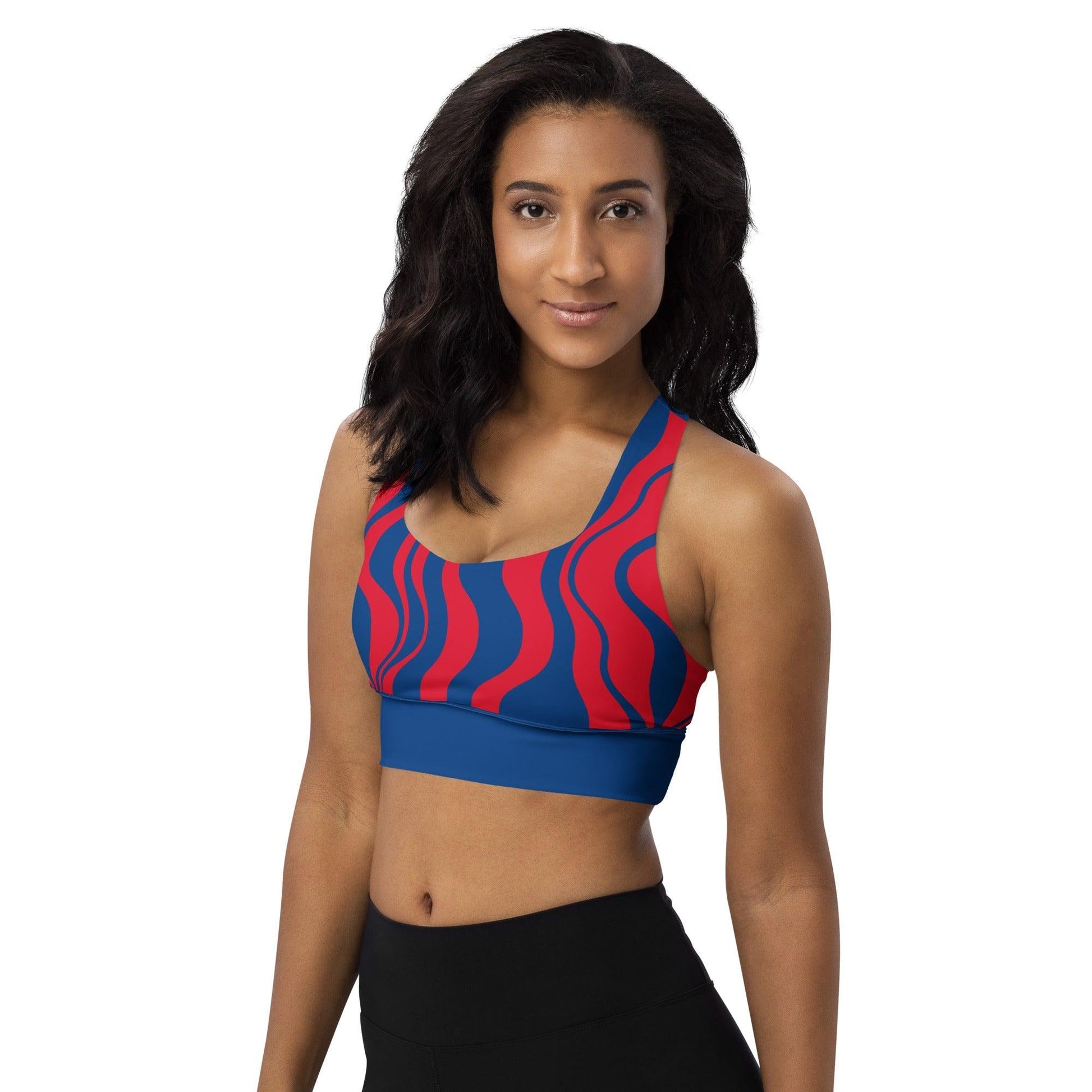 Sports Bra - WAVY red blue