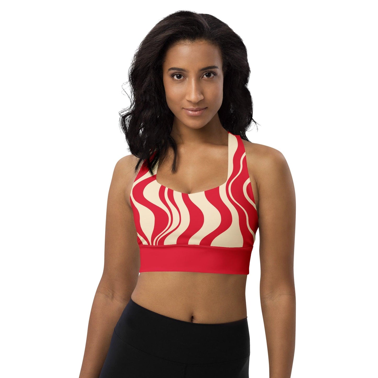 Sports Bra - WAVY red natural