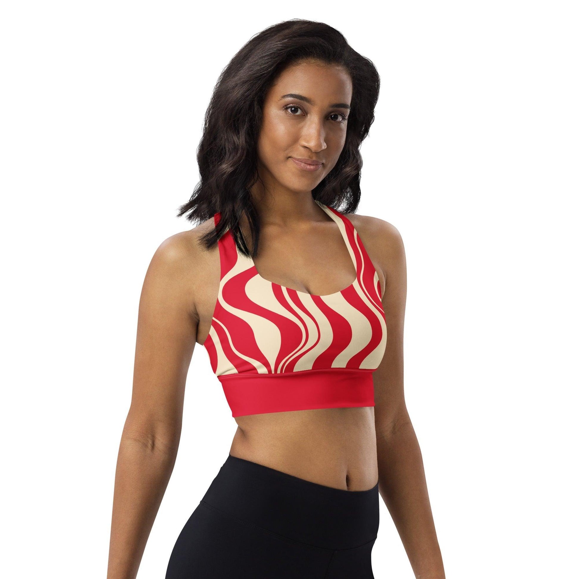 Sports Bra - WAVY red natural