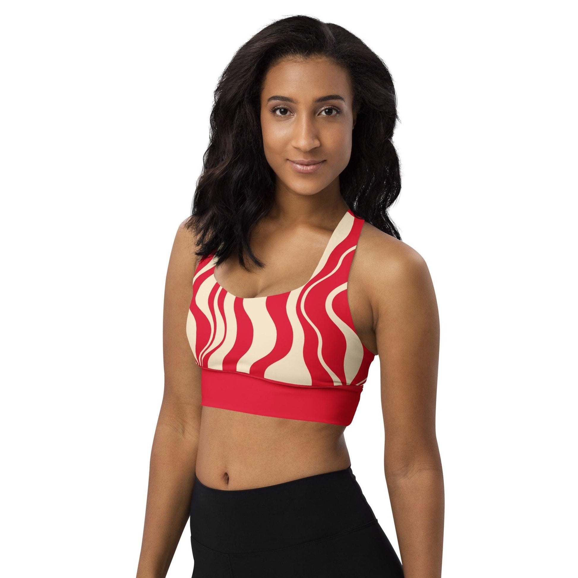 Sports Bra - WAVY red natural