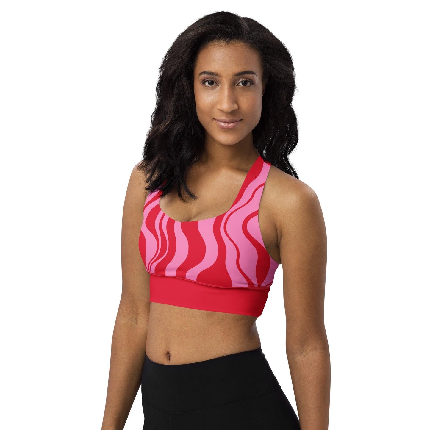 Sports Bra - WAVY red pink