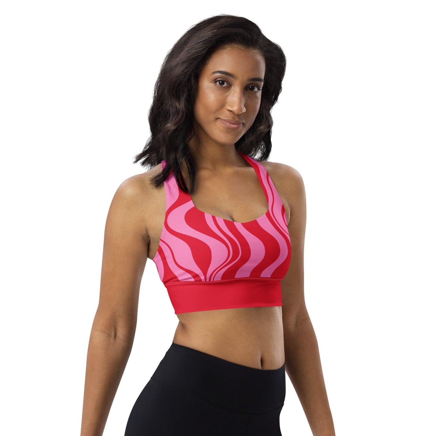 Sports Bra - WAVY red pink