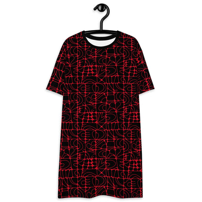 T-Shirt Dress - STONE SPIRIT black red